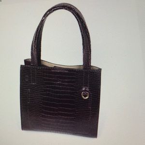 Banana Republic leather croc embossed bag NWOT